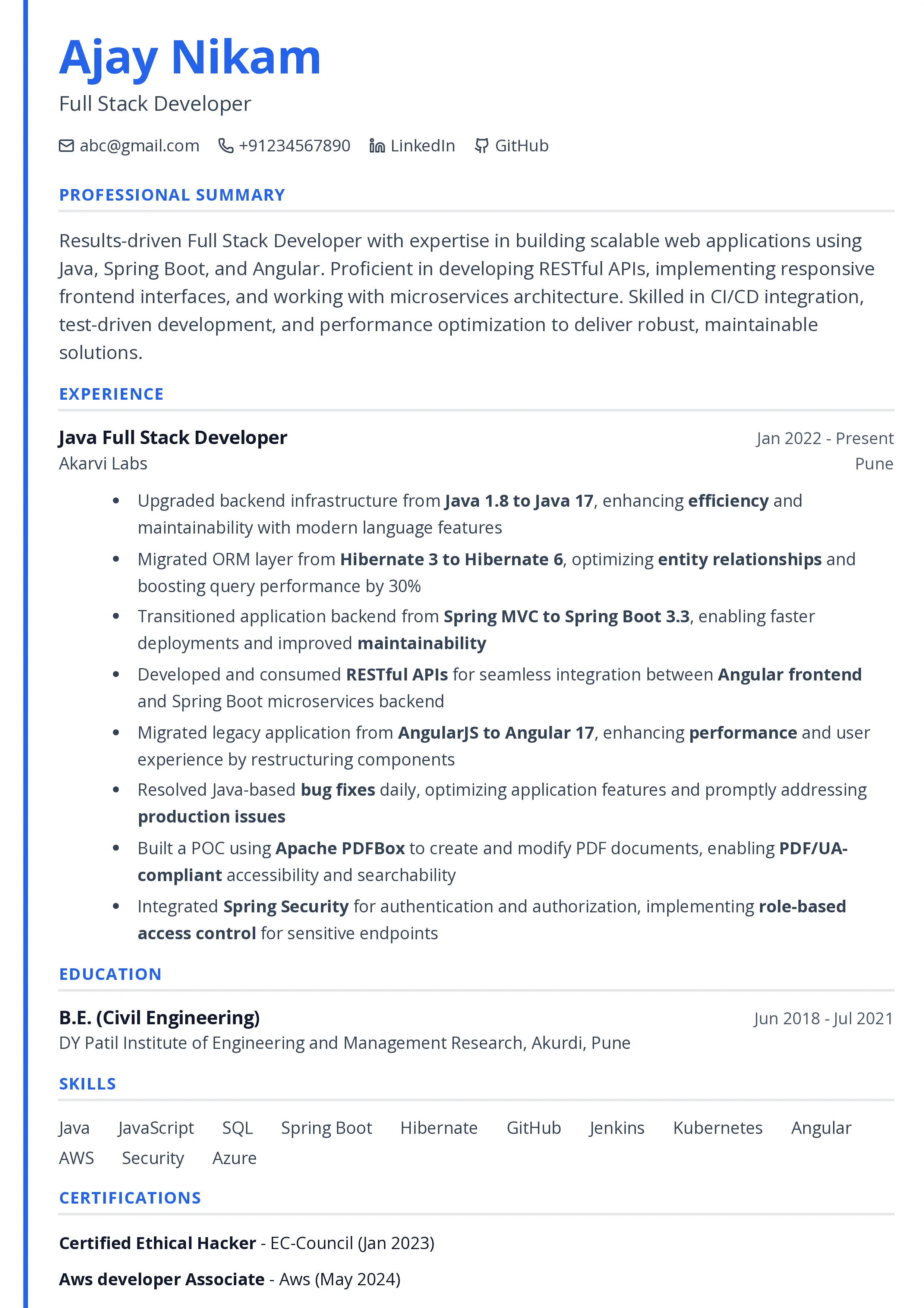 Creative Resume Template